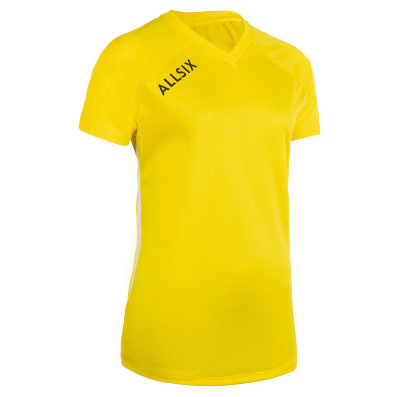 Koszulka siatkarska damska Allsix V100 żółta