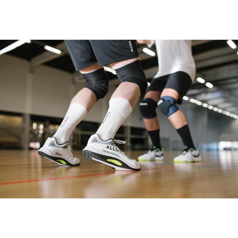 Chaussures de volley-ball VS900 homme blanches, noires et jaunes