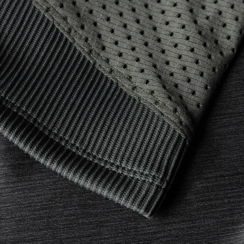 Dámské běžecké prodyšné 3/4 legíny Dry+ Feel khaki 