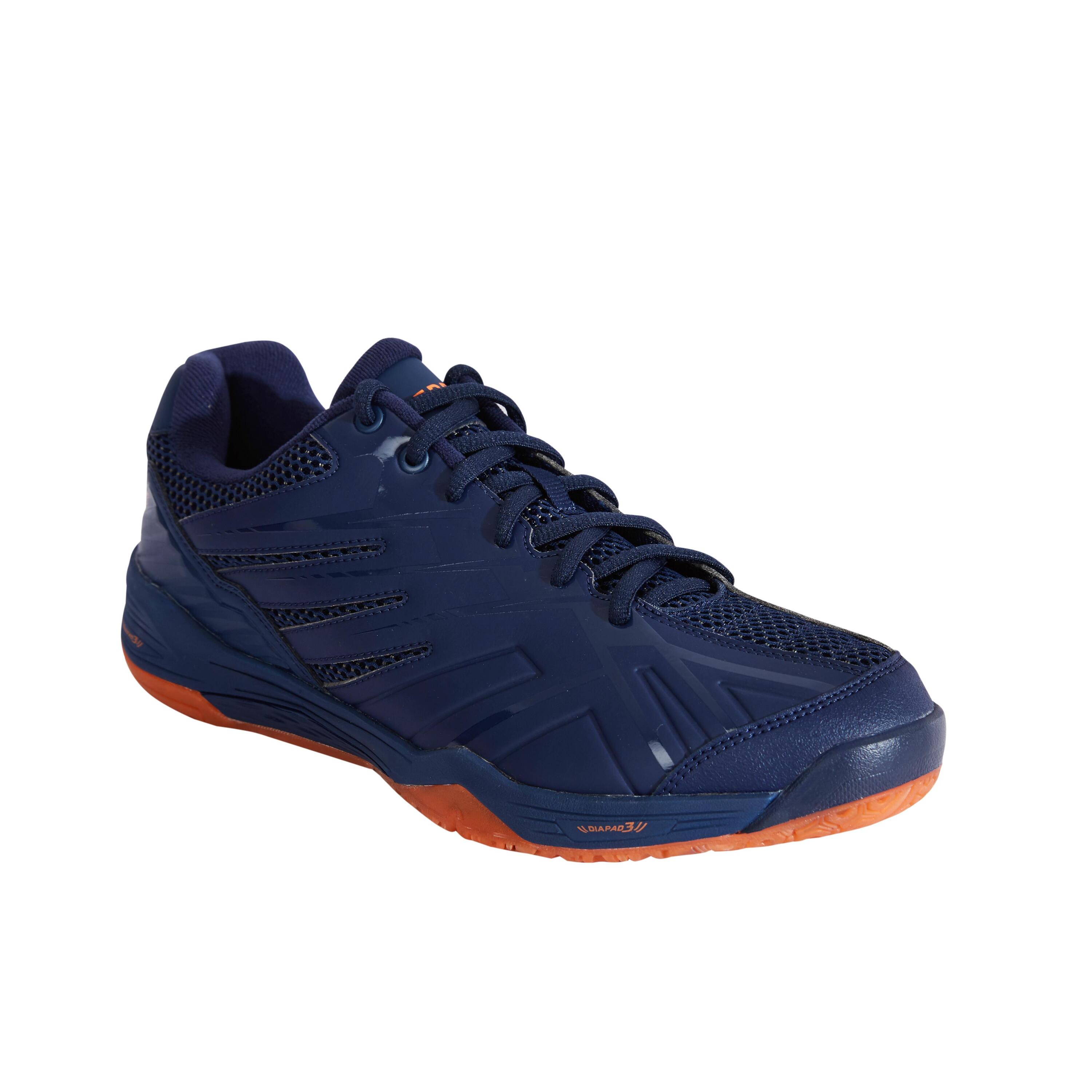 PÁNSKÉ BADMINTONOVÉ BOTY BS590 MAX CONFORT MODRO-ORANŽOVÉ  1/27