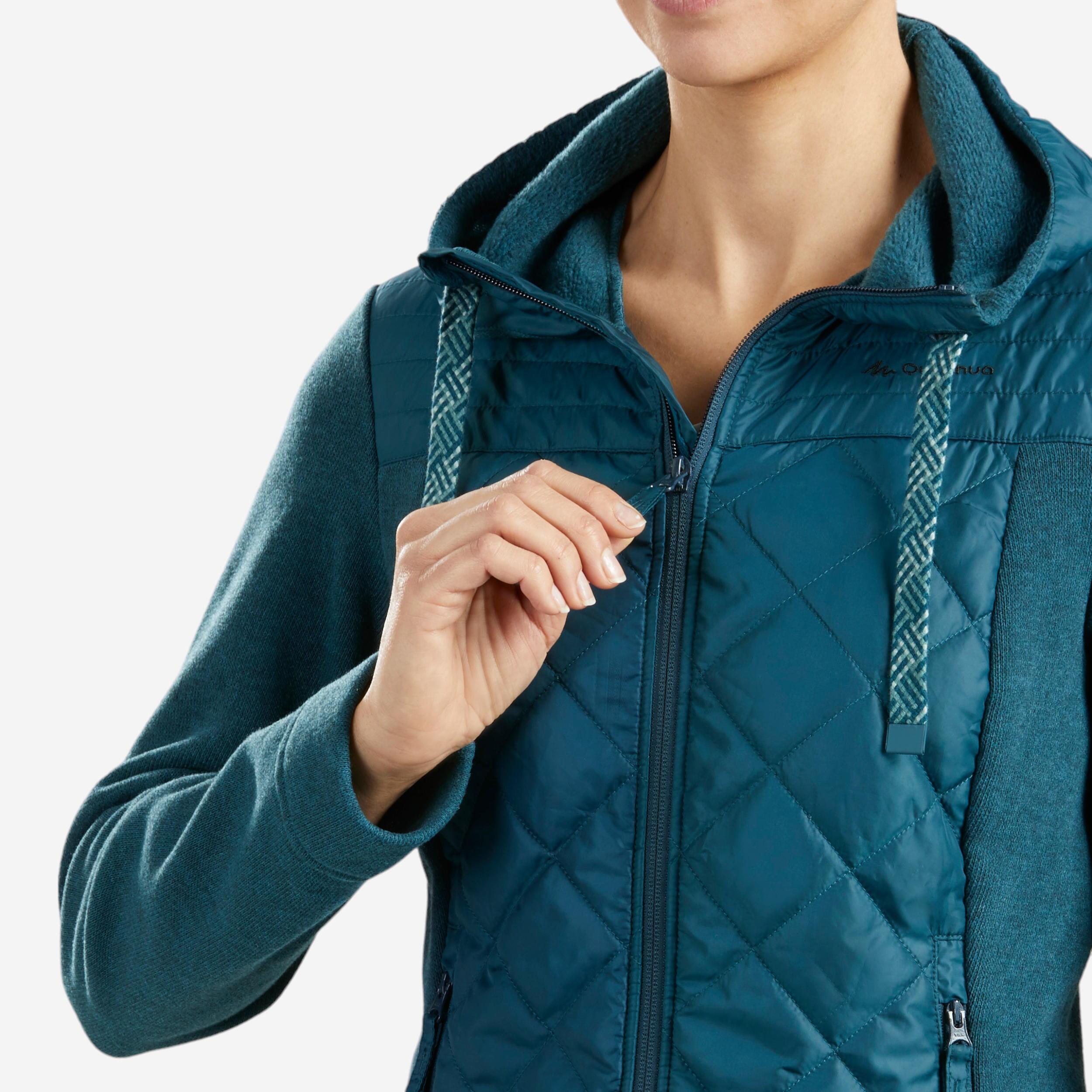 CHAQUETA SENDERISMO MUJER NH100 AZUL PETRÓLEO - Decathlon