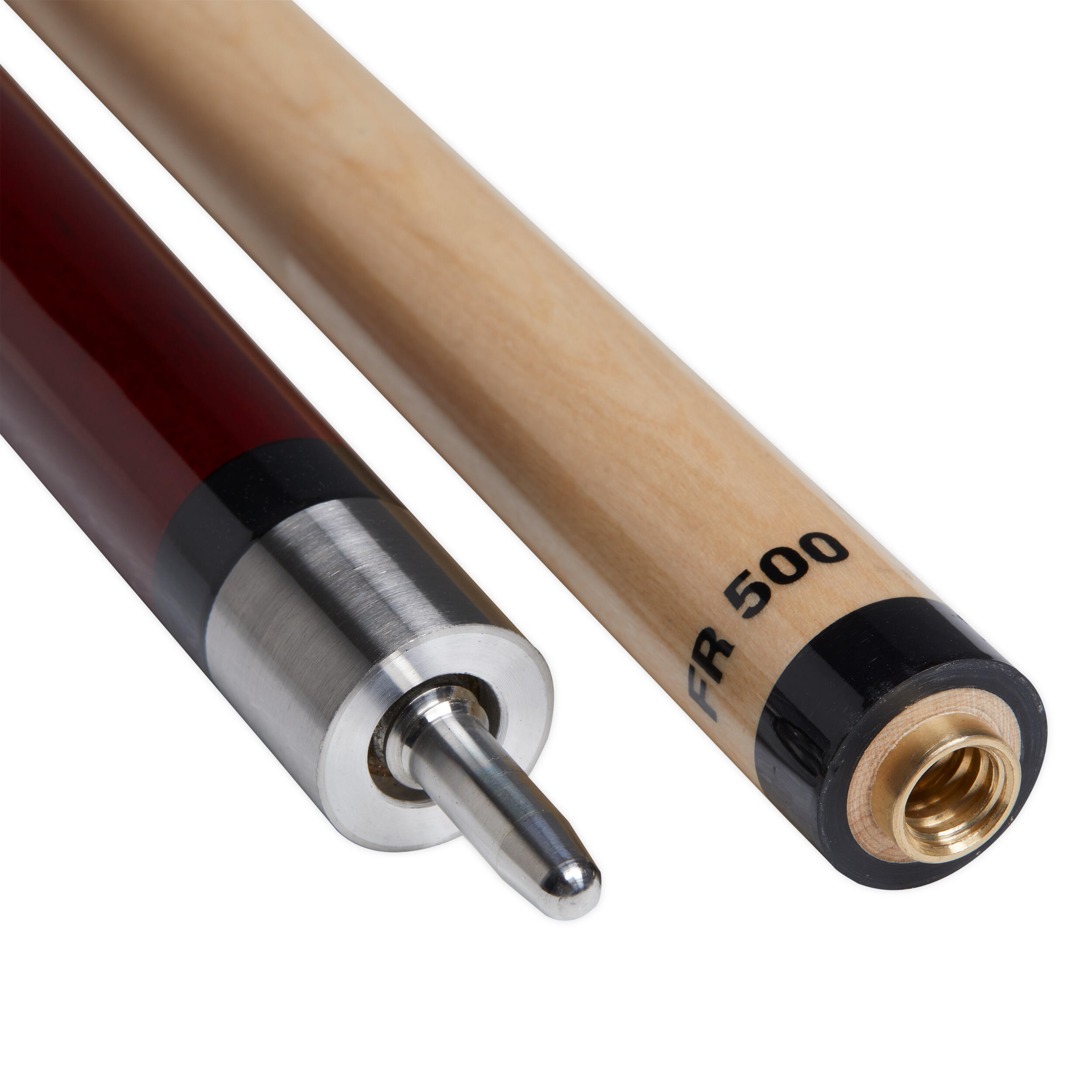 French Billiards Cue in 2 Parts, 1/2 Jointed Club 500 8/15