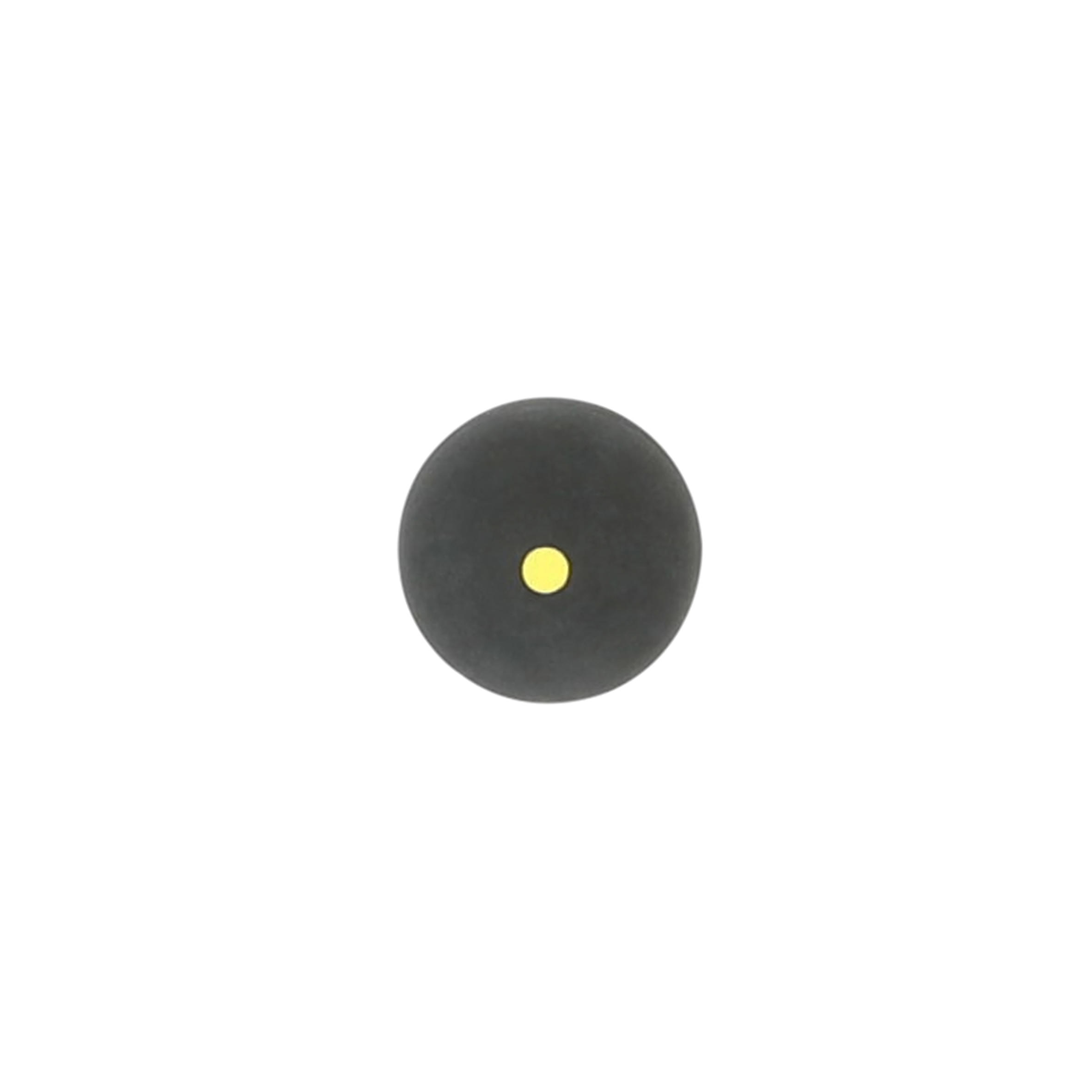 Palla gomma piena nera GPB500 punto giallo 3/4