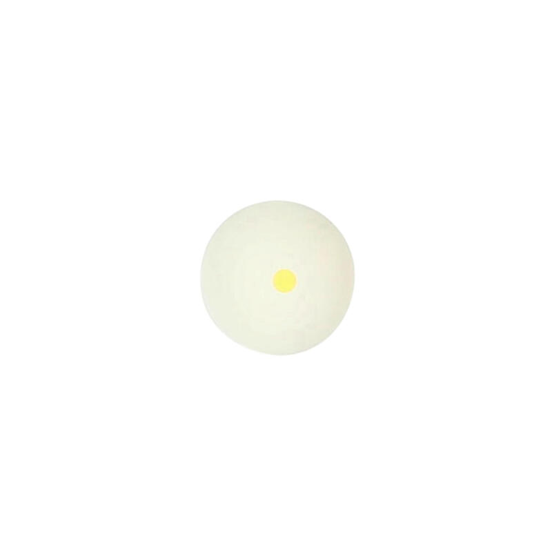 Palla gomma piena bianca GPB500 punto giallo