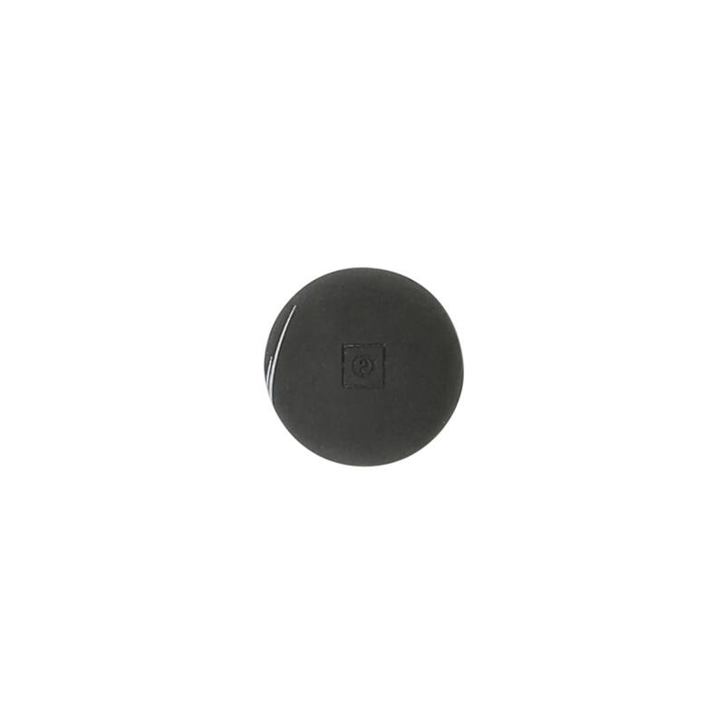 Pelote noire point jaune balle gomme pleine
