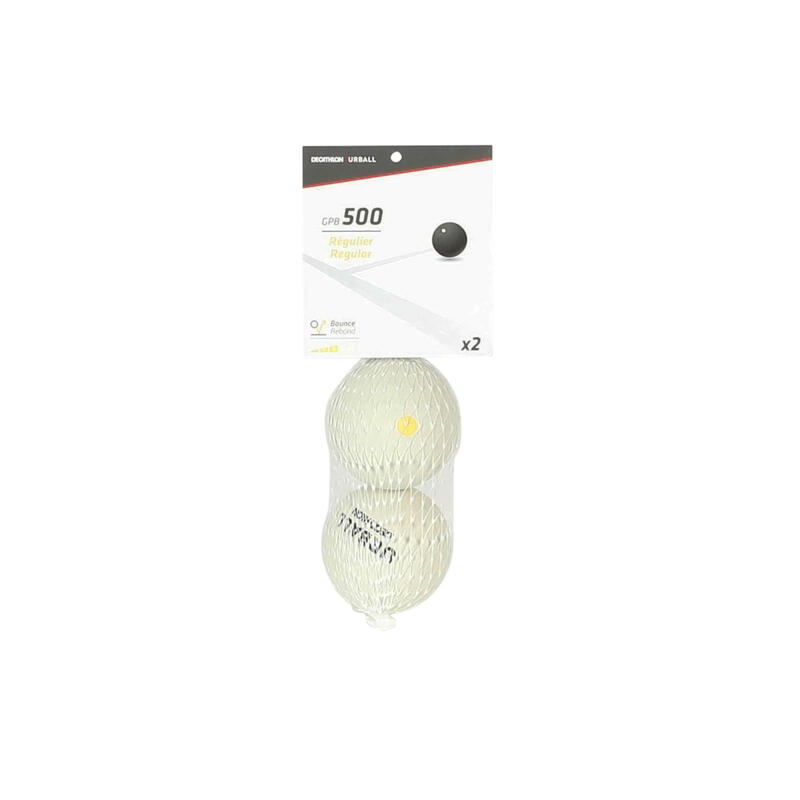 Pelota Paleta Goma Maciza GPB 500 Blanca Punto Amarillo (Bola)