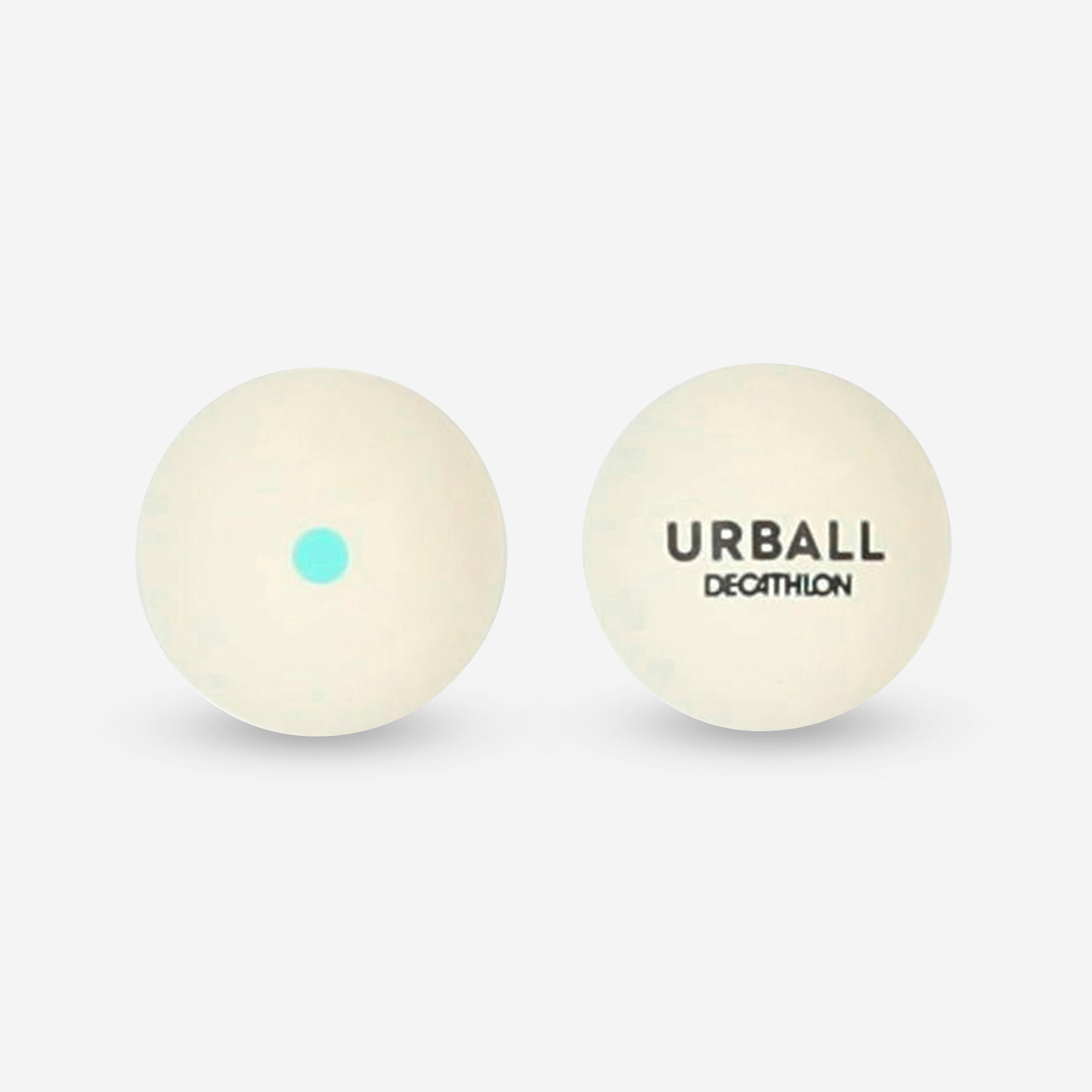 URBALL Gumená loptička (pelota) Pala GPB 100 biela so zelenou bodkou biela