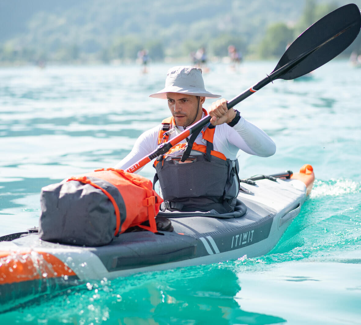 correct paddle position kayak