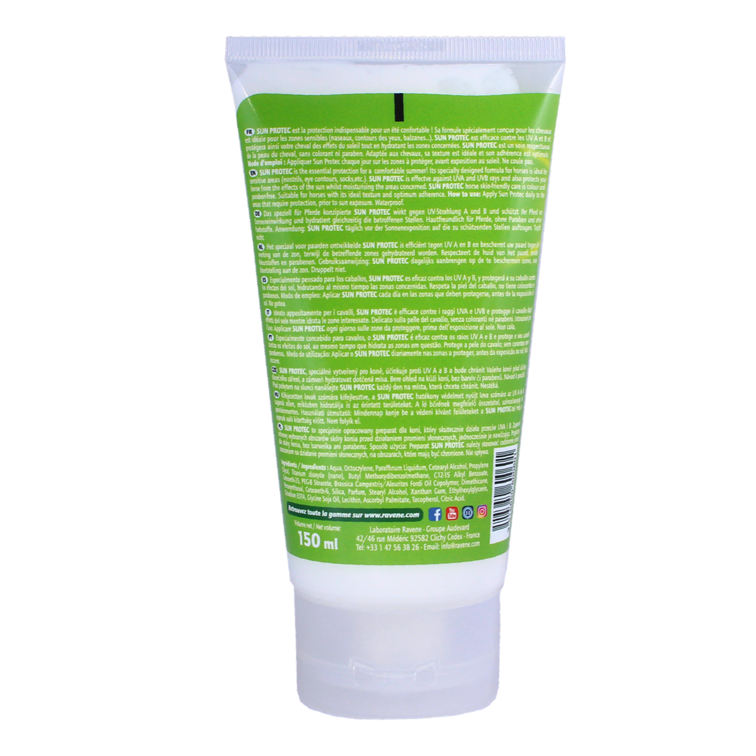 Crema Solar Equitación ravene Sun Protec Alta Protección 150 ml 2/4