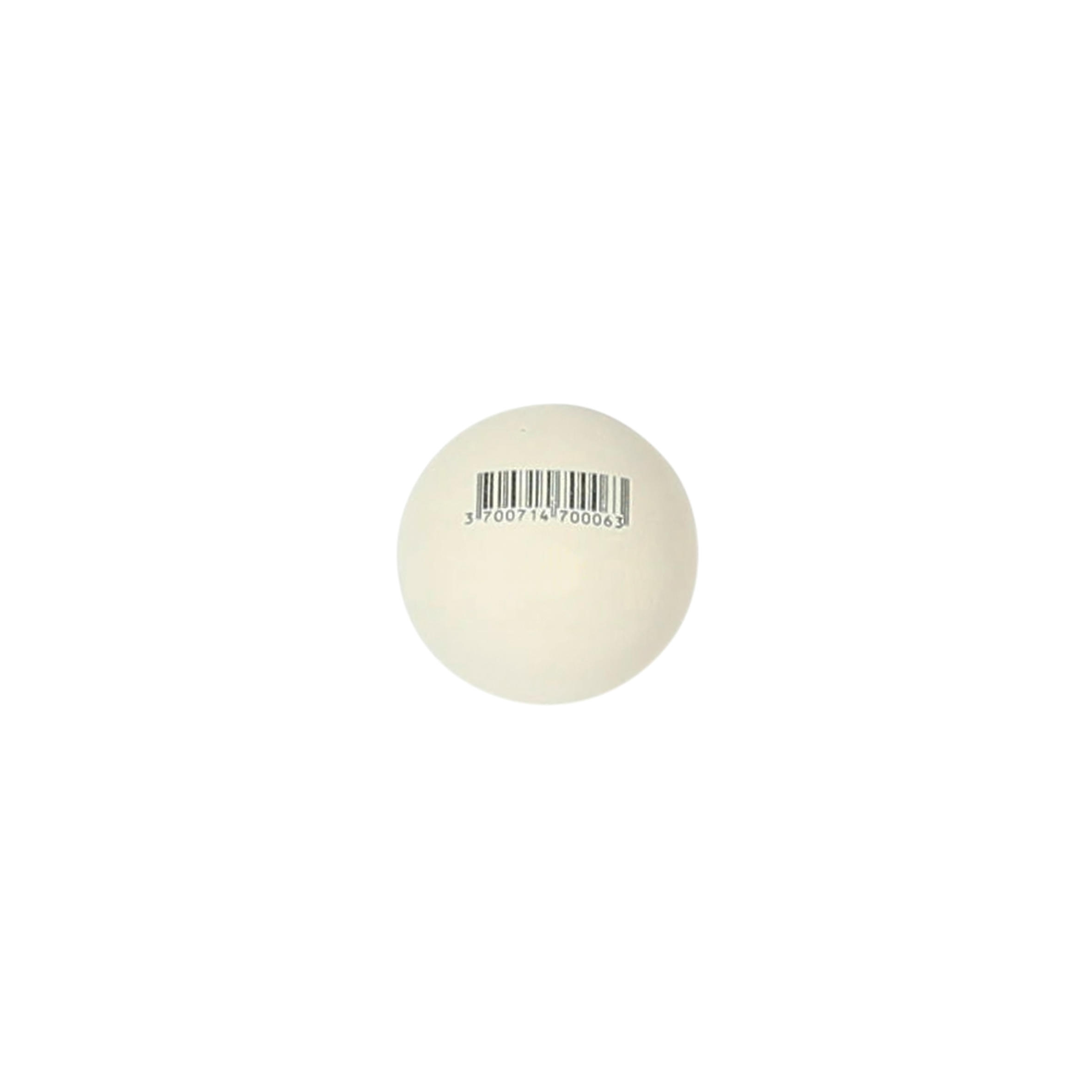 Pelote blanche point blanc balle gomme pleine 1/2