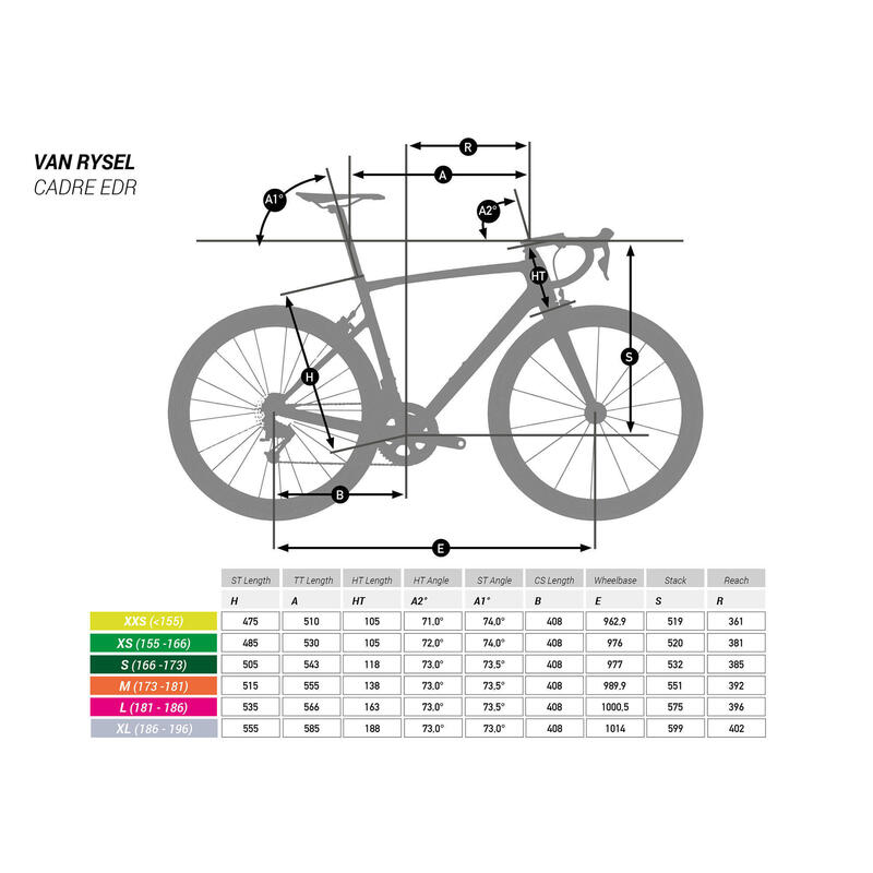 Bicicleta de carretera aluminio Shimano Ultegra 11V Van Rysel EDR AF blanco