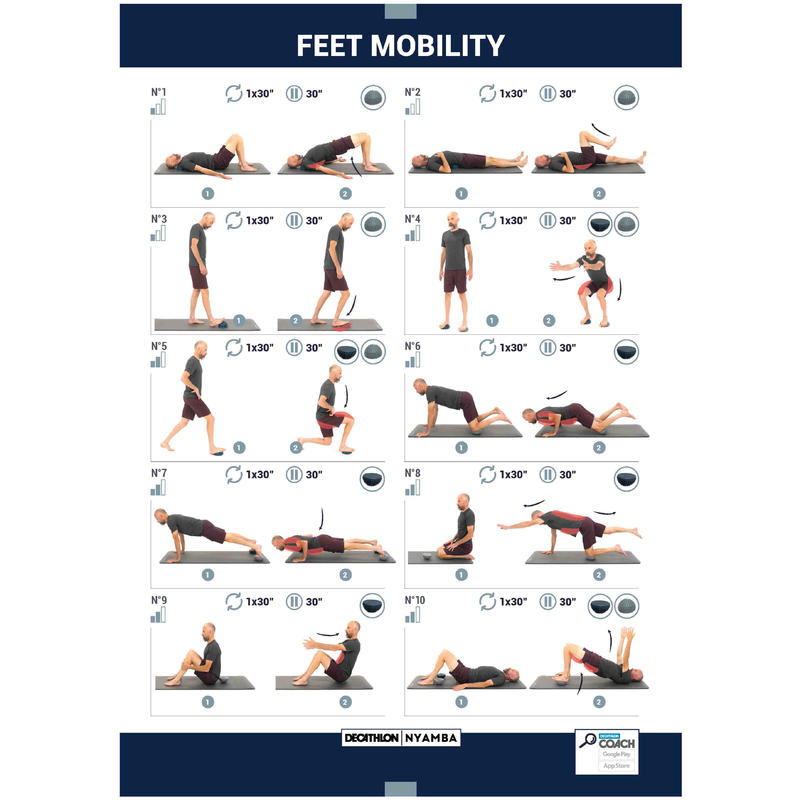 Fitness Reversible & Adjustable Feet Mobility Balance Station - Grey/Green