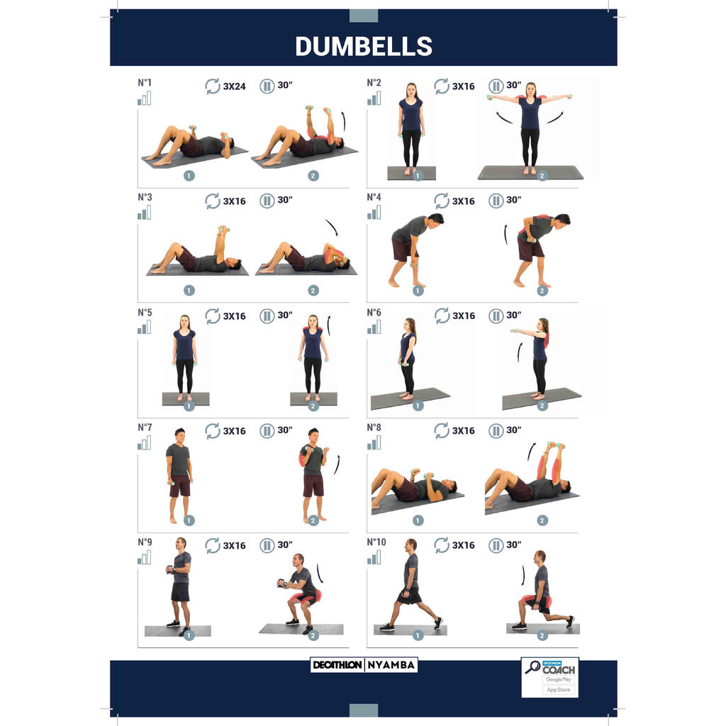 PAIRE D'HALTÈRES FITNESS 2*1,5 KG - BORDEAUX