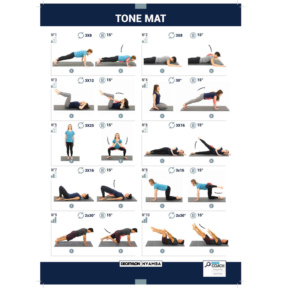 Tapis De Fitness Antidérapant En Mousse épaisse - 180x50cm, Idéal Pour Pilates, Yoga Et Musculation à La Maison - 7