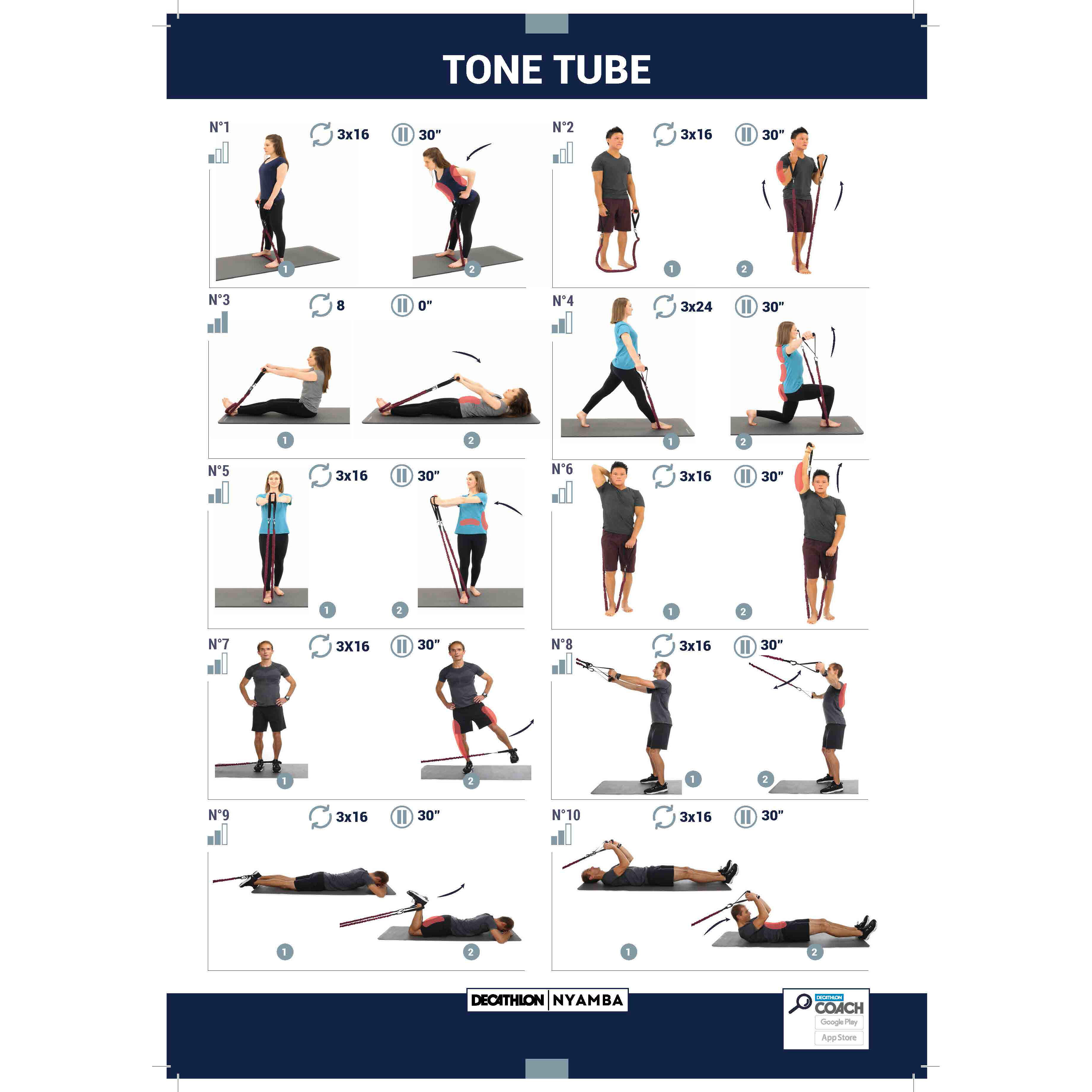 toning tube decathlon