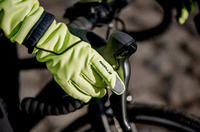 Žute dečje biciklističke zimske rukavice 500
