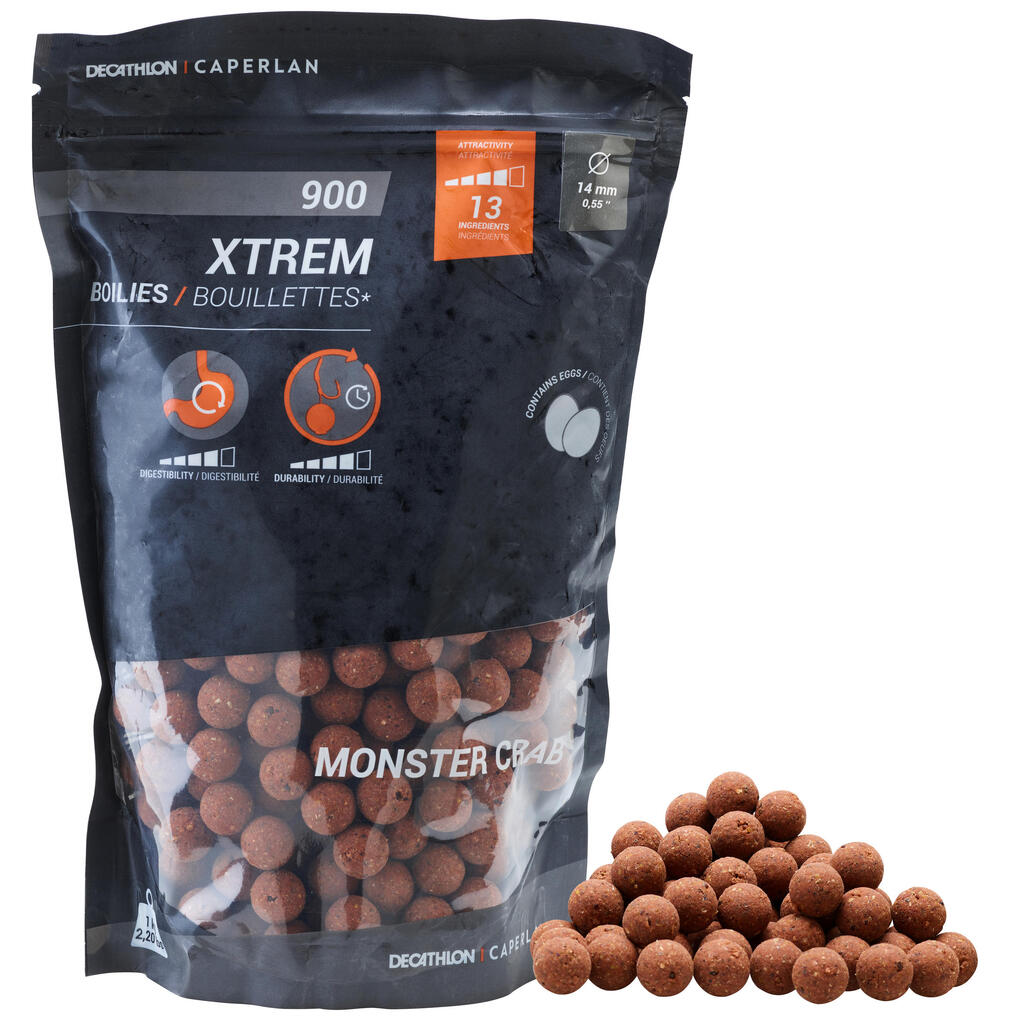 Boilies na lov kapra Xtrem 900 14 mm 1 kg Monstercrab