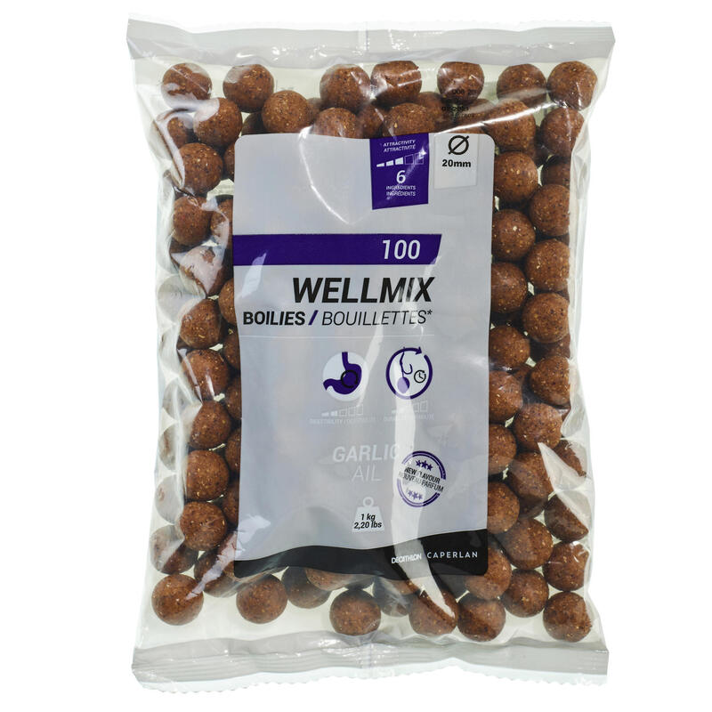 Boilies na kaprařinu Wellmix 20 mm 1 kg Česnek