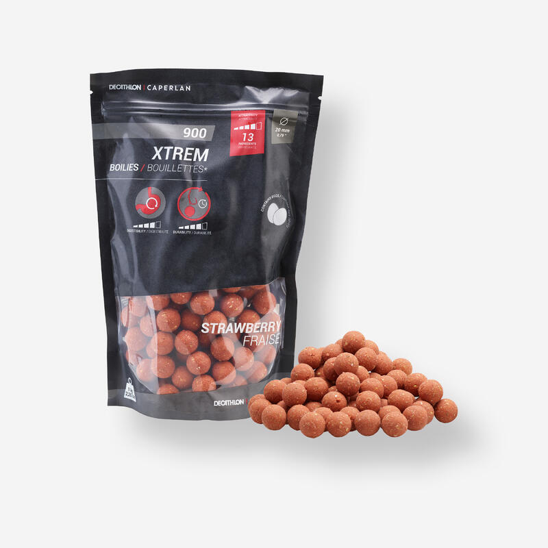 Boiles carp fishing XTREM 900 fragola 20mm 1kg