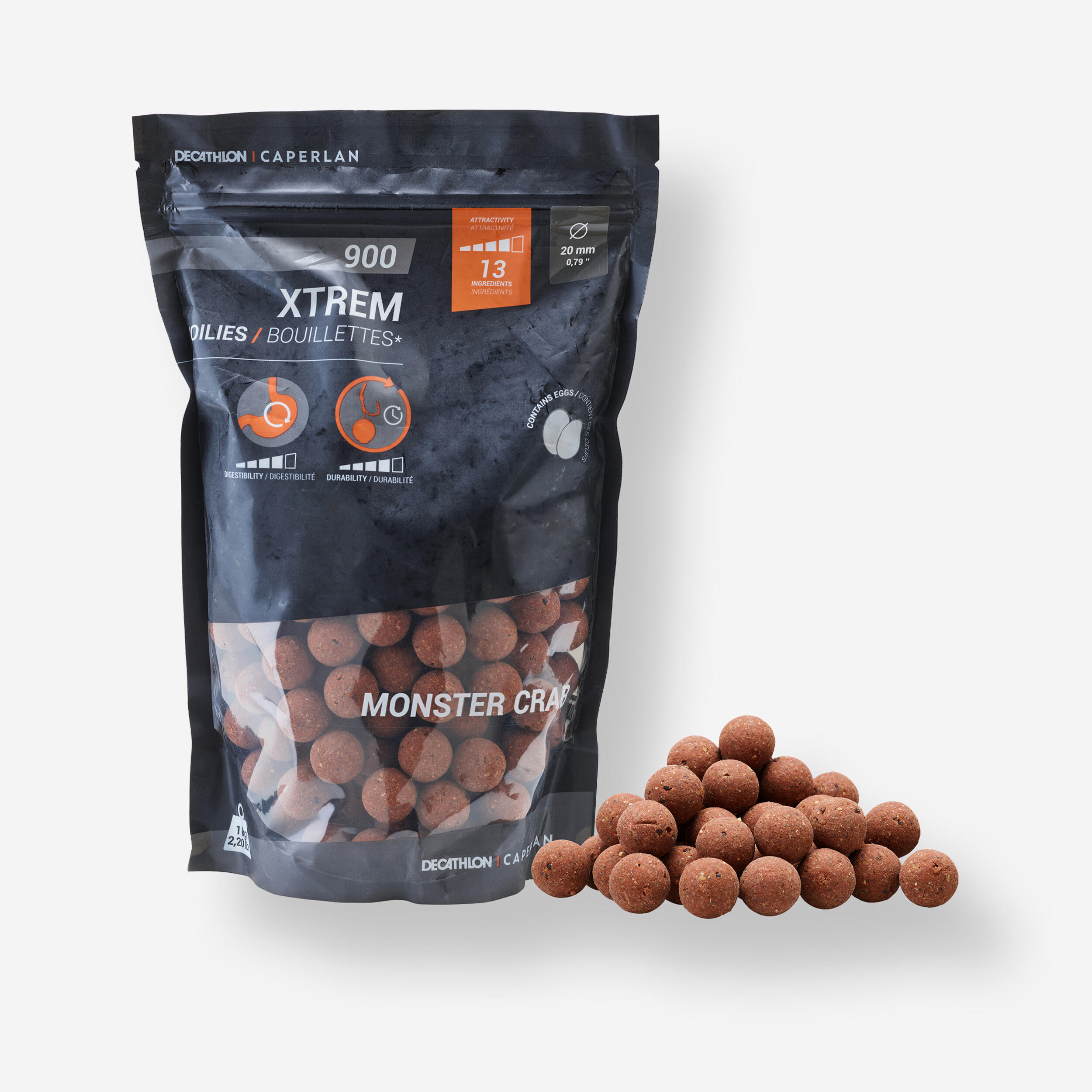 CAPERLAN Boilies XTREM 900 Monstercrab 20 mm 1 kg | 03583788012221 CAPERLAN Boilies XTREM 900 Monstercrab 20 mm 1 kg | 03583788012221