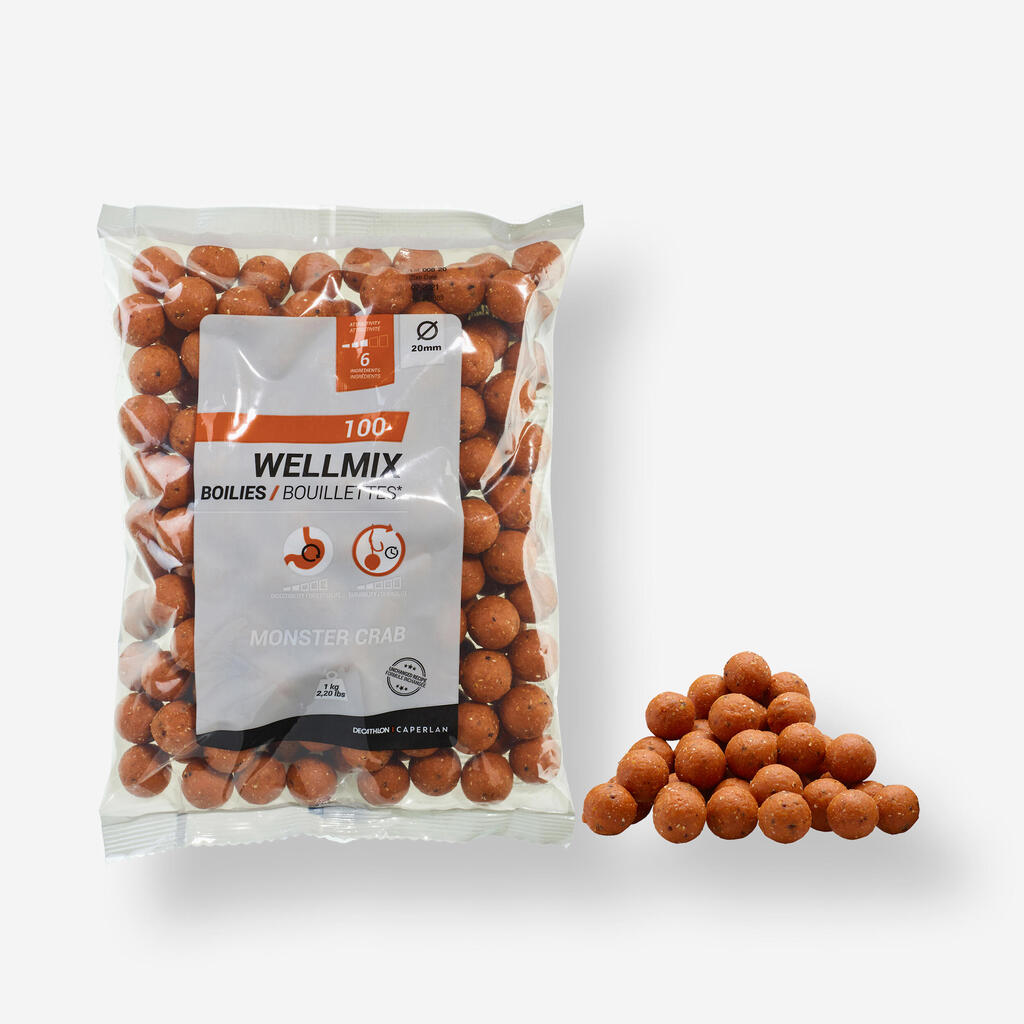 Boiliai karpių žvejybai WELLMIX, didžiojo krabo skonio, 20 mm, 1 kg