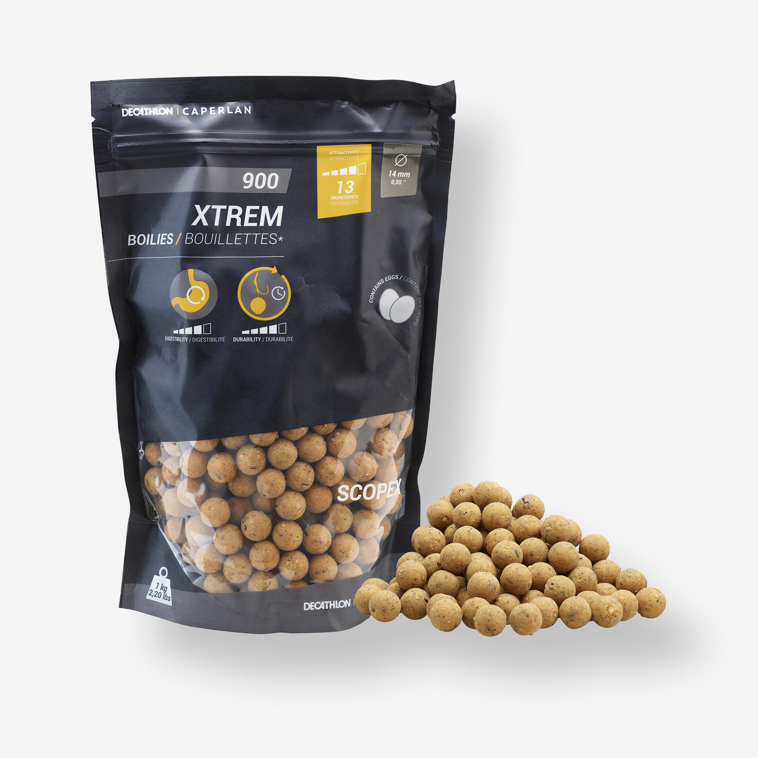 Boilies Pescuit la Crap XTREM 900 14 mm 1kg Scopex