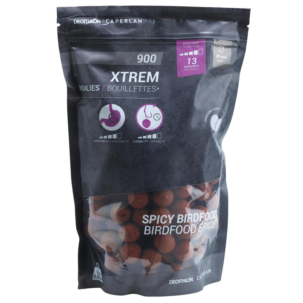 Začinjeni boiliji za krapolov XTREM 900 (20 mm, 1 kg) 