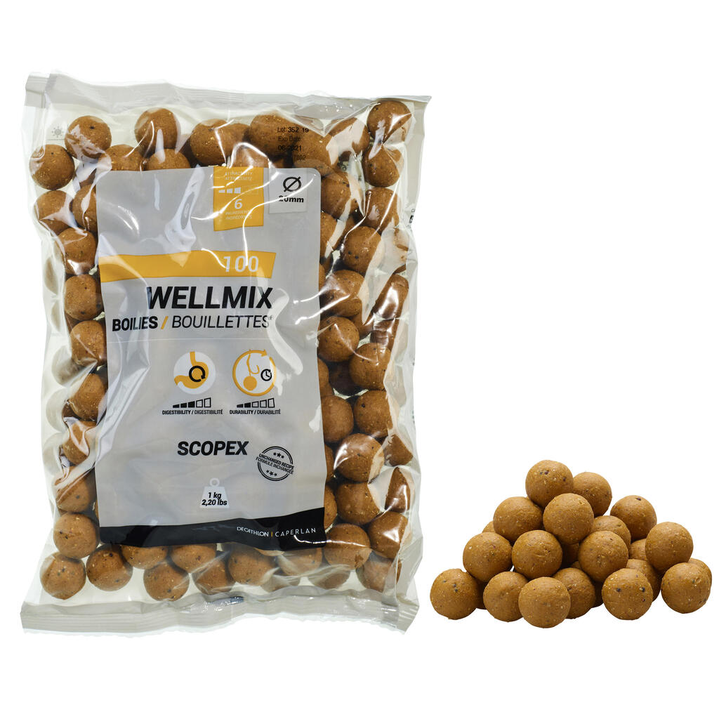 Boilas karpu makšķerēšanai “Wellmix”, 20 mm, 1 kg, ar krabju aromatizētāju