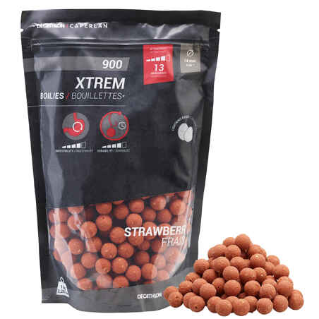 Boiliai karpių žvejybai „XTREM 900“, 14 mm 1 kg, braškių skonio