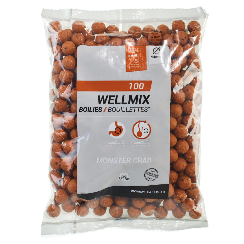 פיתיונות בויילי wellmix לדיג קרפיונים, גודל 14 מ