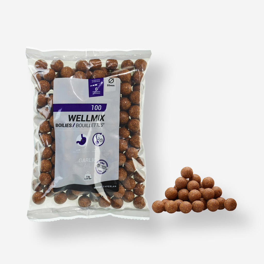 Boiliji za krapolov z okusom česna WELLMIX (20 mm, 1 kg)