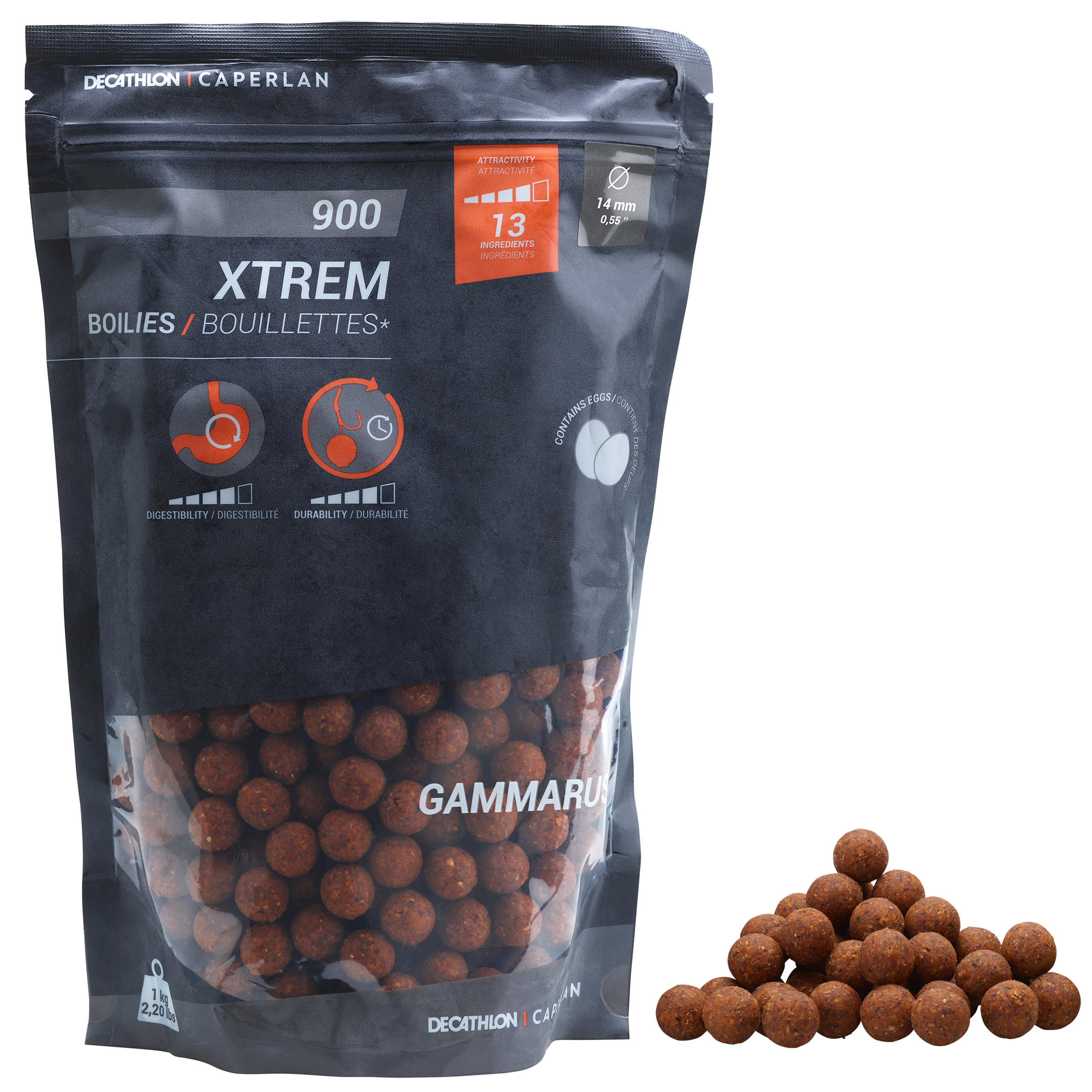 Boilies Pescuit la Crap XTREM 900 14mm 1kg Gammarus