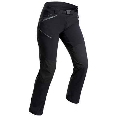 Pantalón de montaña y trekking Mujer Quechua MH500 negro