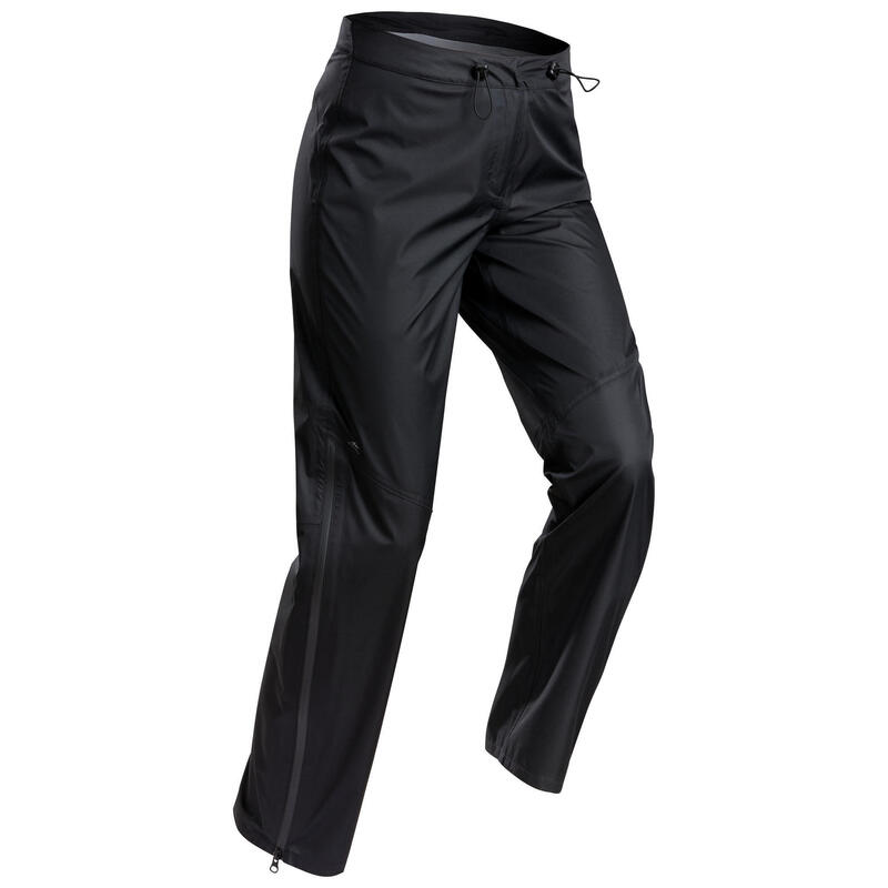 Women's Waterproof Hiking Over-Trousers MH500 - Black