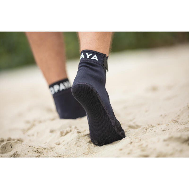 Chaussettes de beach-volley adulte BVSocks500 noires