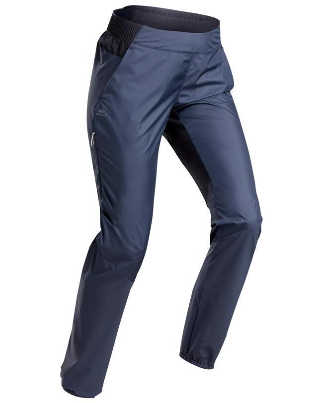 Ultra-light fast hiking women’s trousers FH500 blue.