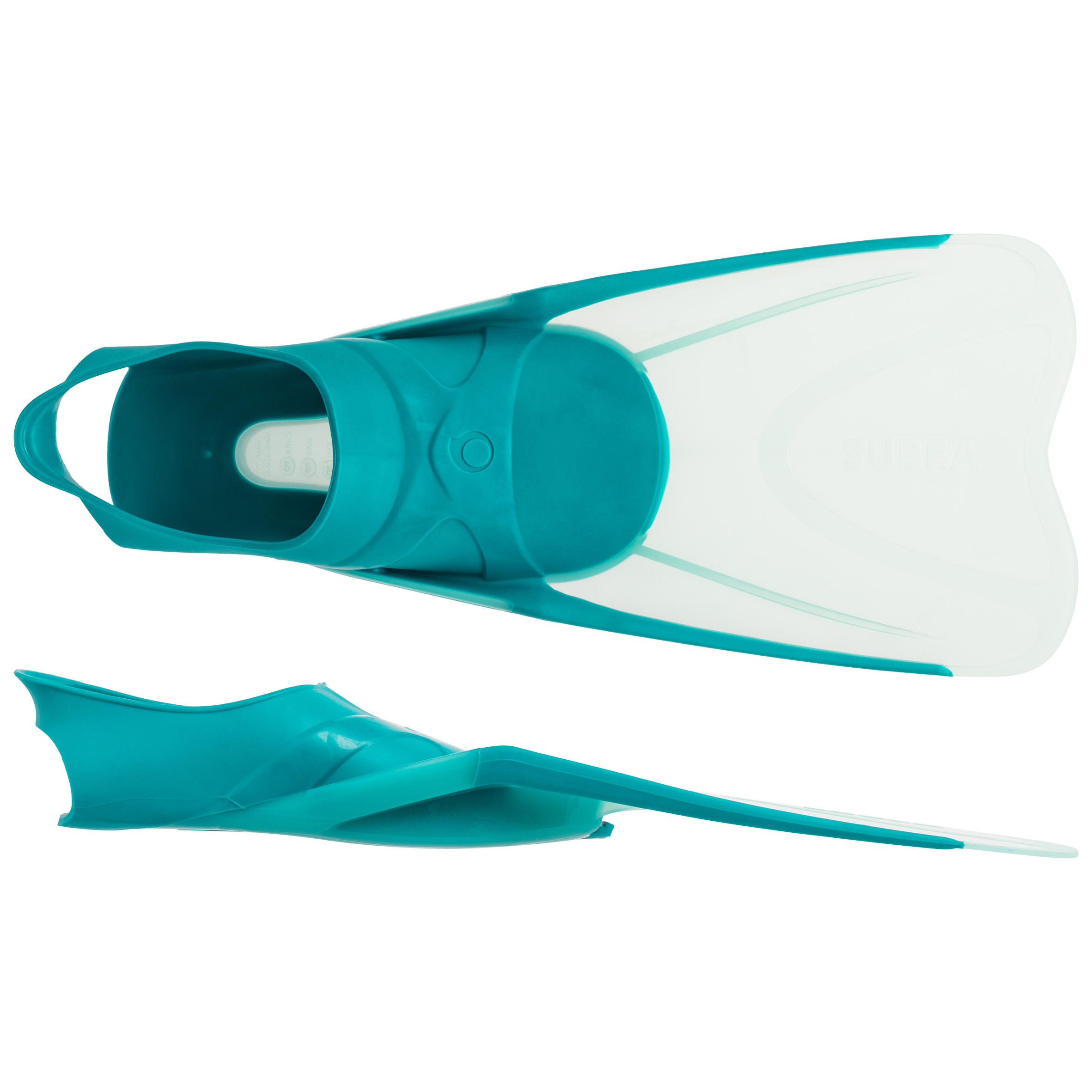 Adult’s diving snorkelling Fins Mask and Snorkel kit SNK 500 - pastel mint 9/13