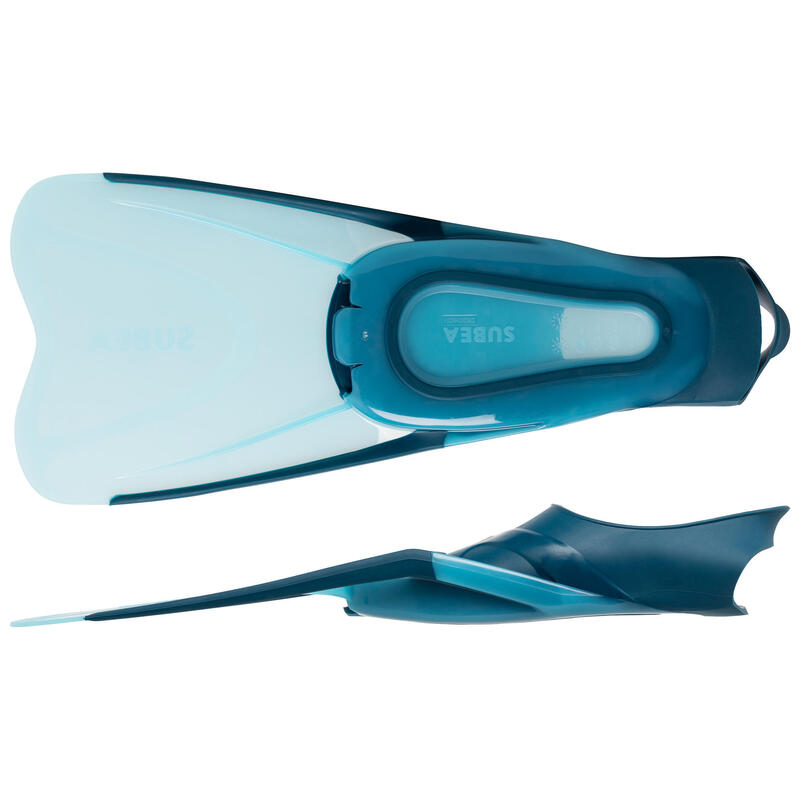 Kit Buceo Aletas Máscara Tubo Snorkel SNK 500 Adulto Azul