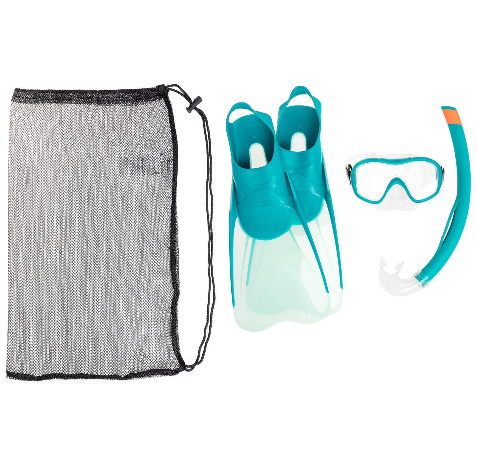 Il kit pinne, maschera e boccaglio da snorkeling