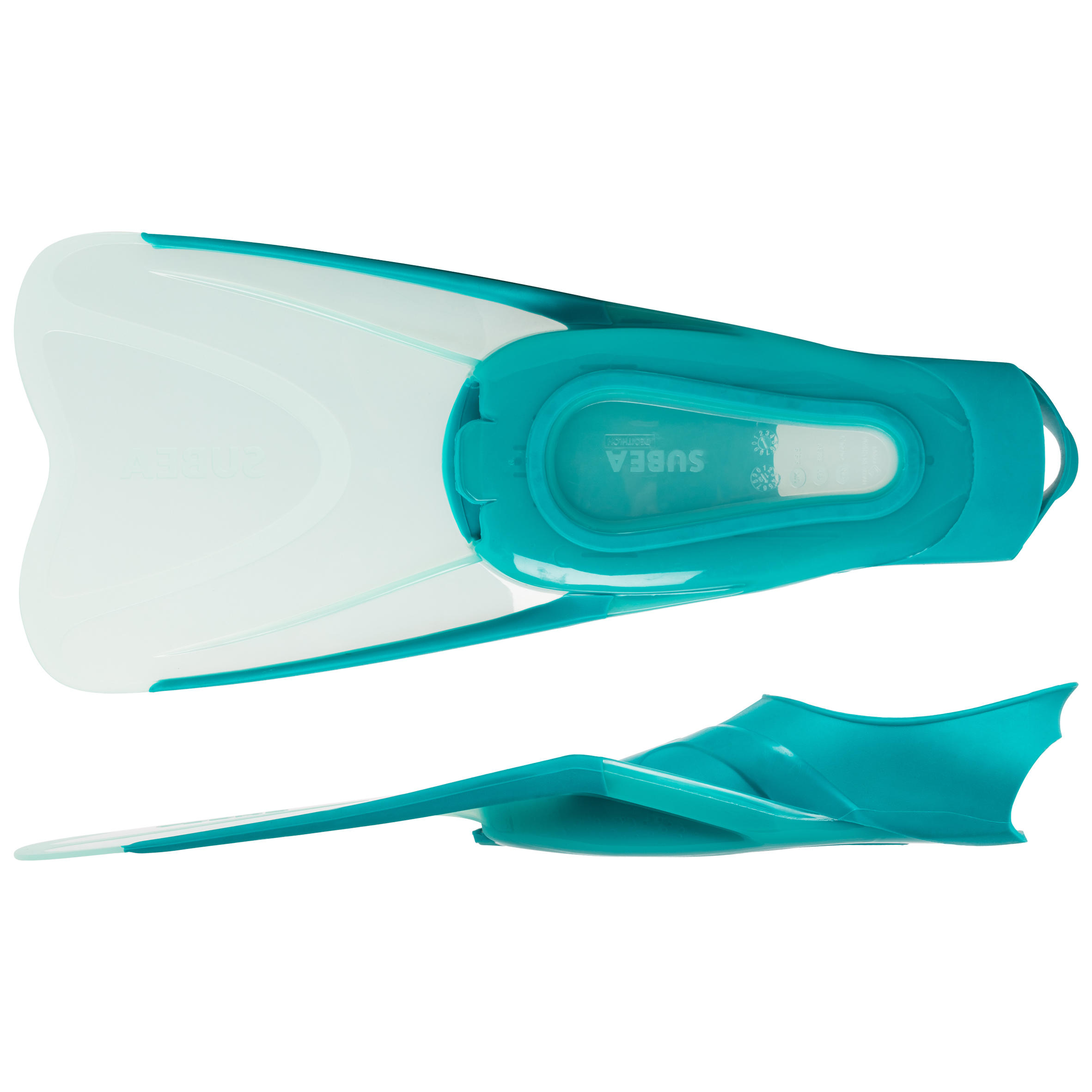 Adult’s diving snorkelling Fins Mask and Snorkel kit SNK 500 - pastel mint 10/13