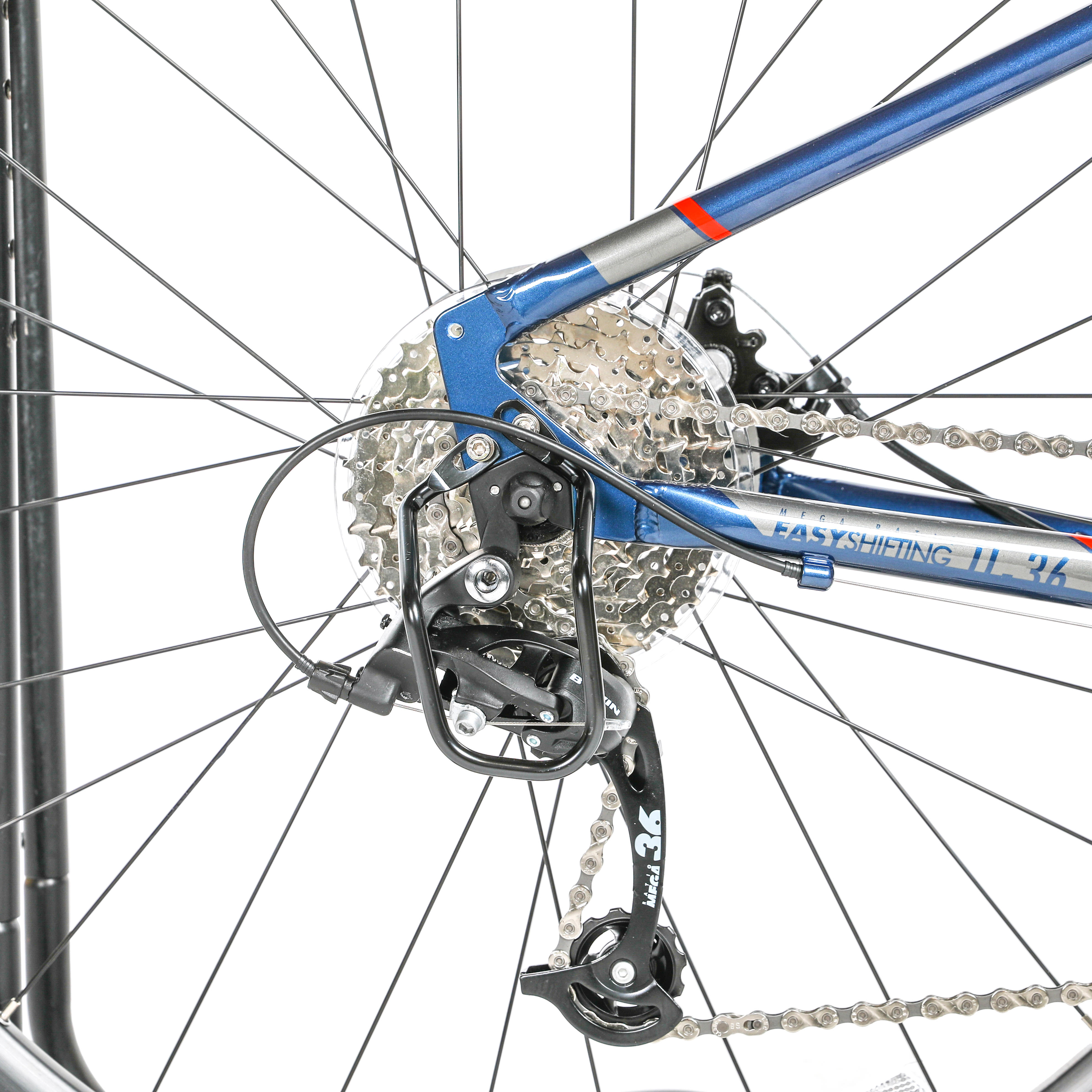 Hybrid Bike with Disc Brakes HYTR 500 Bright indigo Riverside