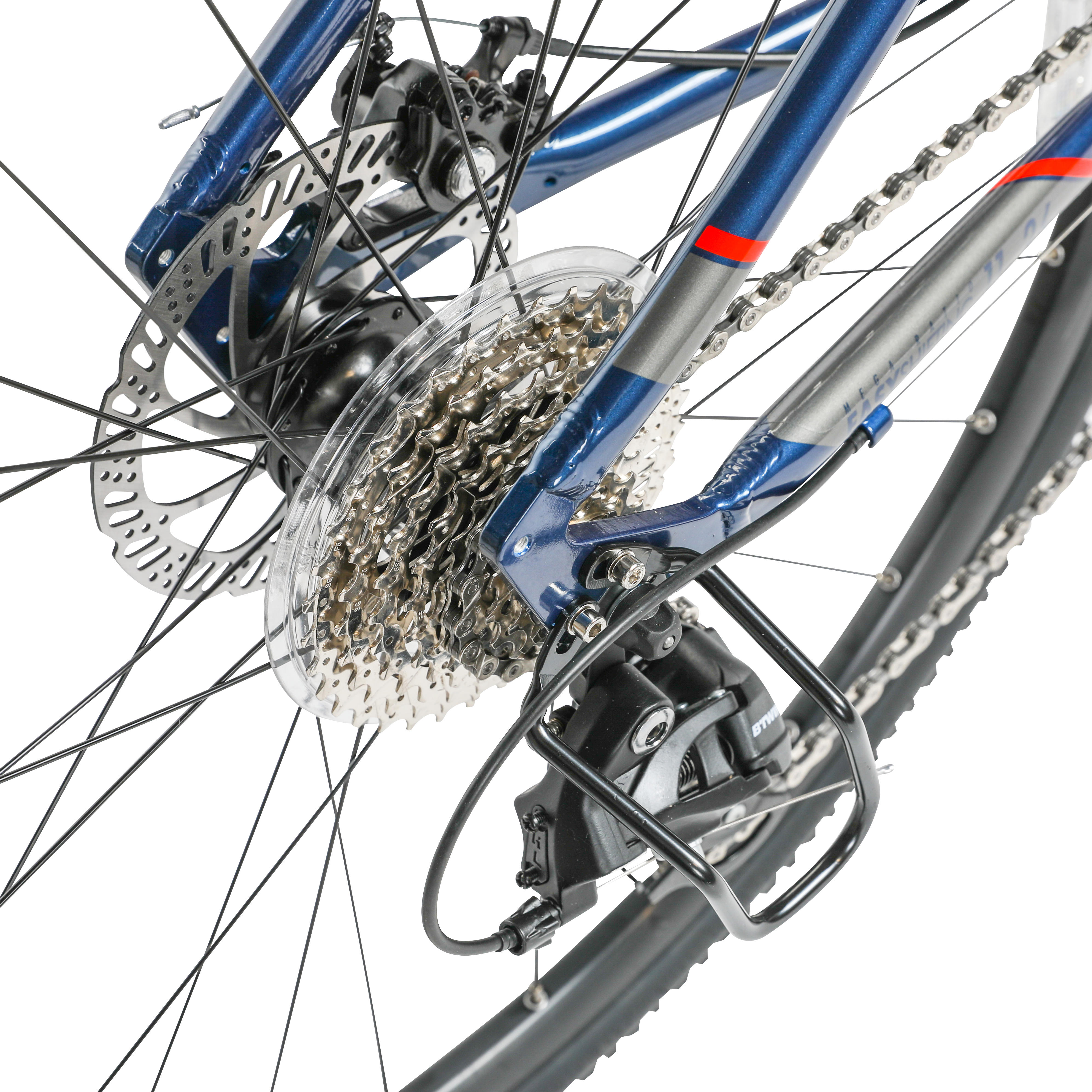 Hybrid Bike with Disc Brakes HYTR 500 Bright indigo Riverside