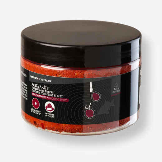 
      Spicy Birdfood coating paste for carp fishing
  
