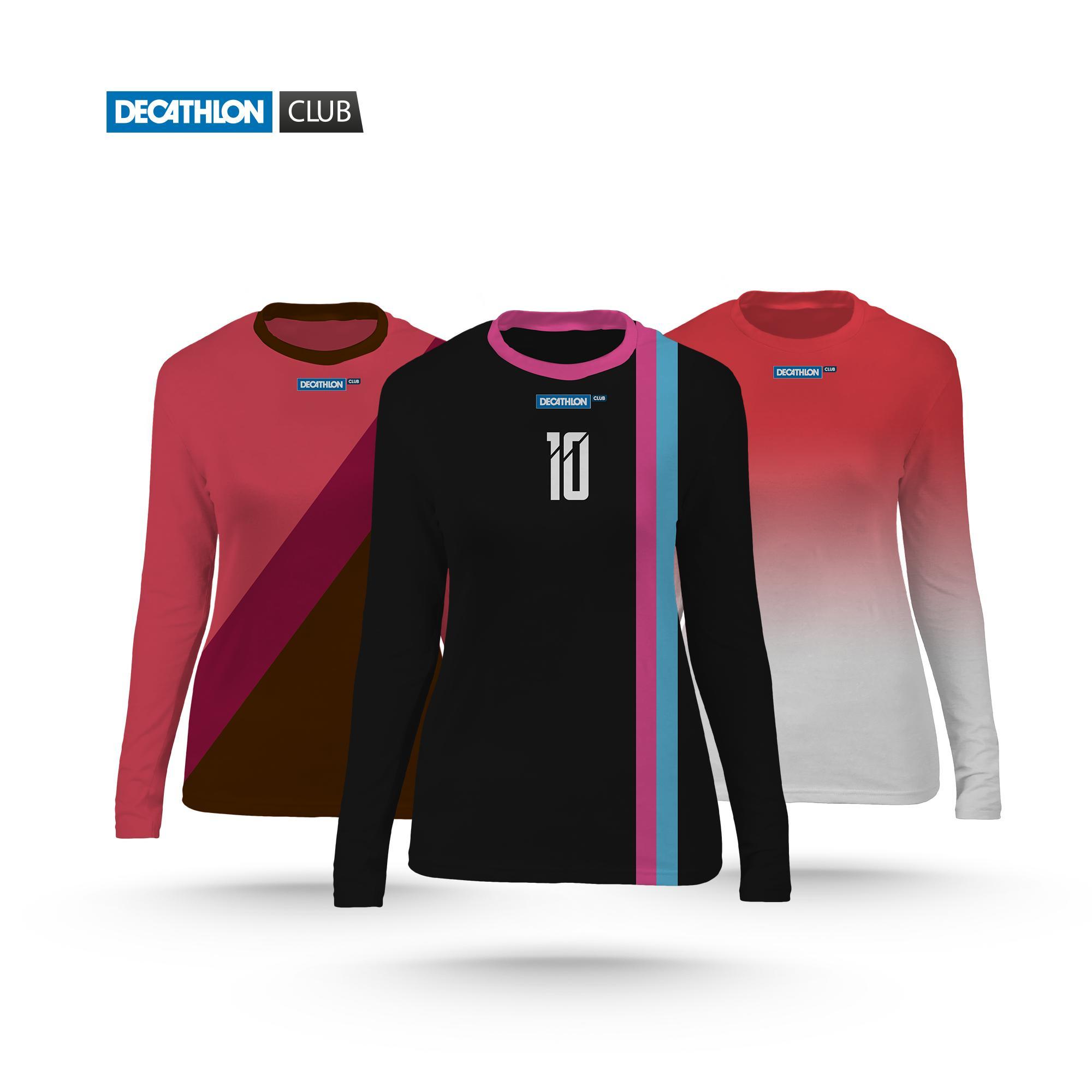 CAMISETA F TBOL MANGA LARGA MUJER PERSONALIZADA MODELO CUP Decathlon