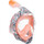 Маска для снорклинга размер XS для детей 6-10 лет розово-оранжевая EASYBREATH FLEUR Subea