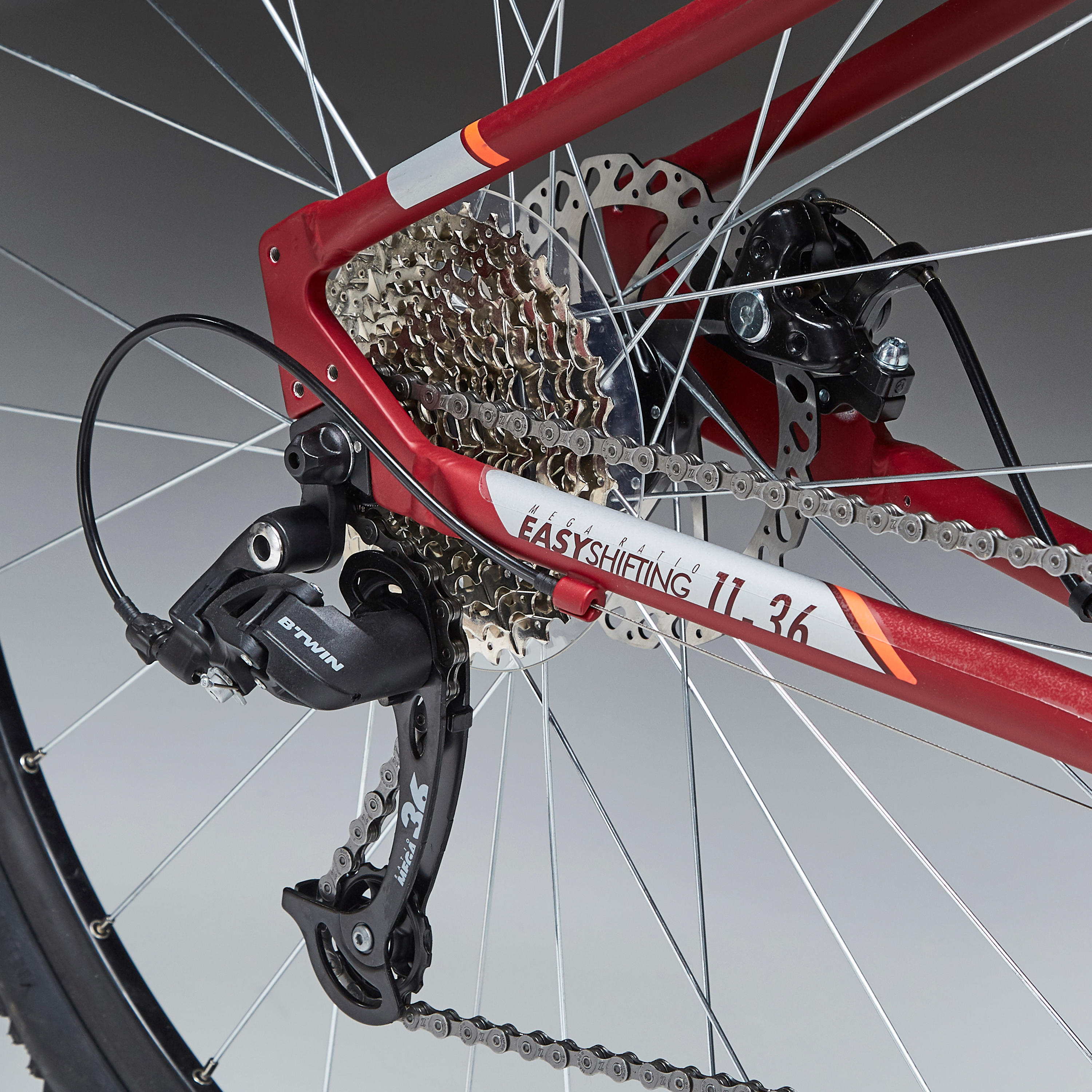 Hybrid Bike Riverside 500 - Burgundy 6/8
