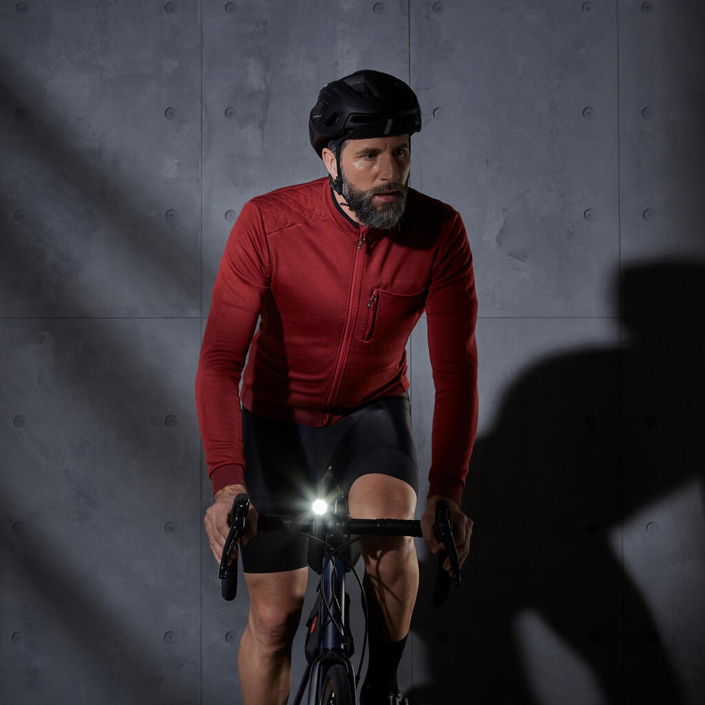 RC900 Warm Merino Long Sleeve Cycling Jersey - Bordeaux