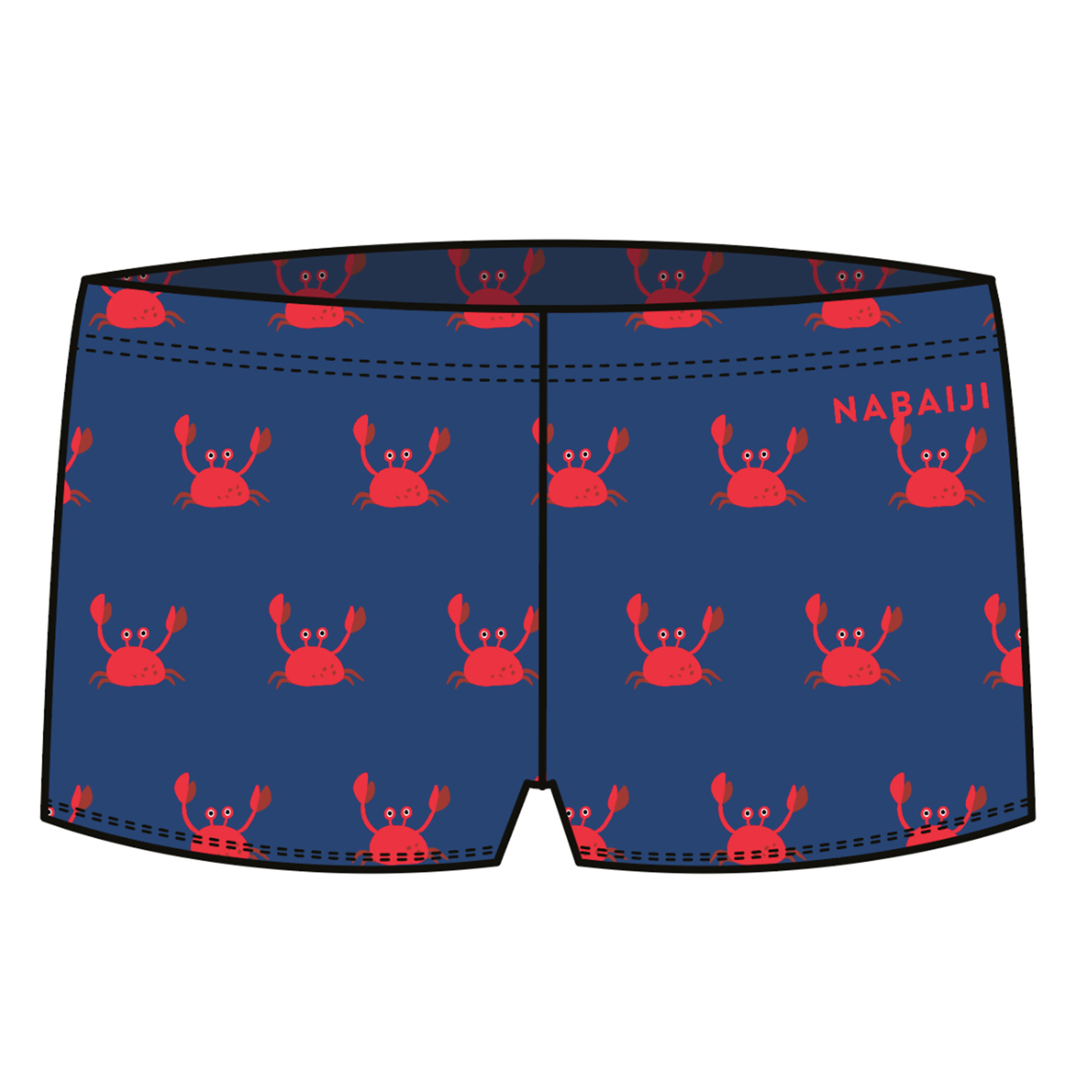 Zwemboxer peuters / kleuters blauw print krabben NABAIJI | Decathlon