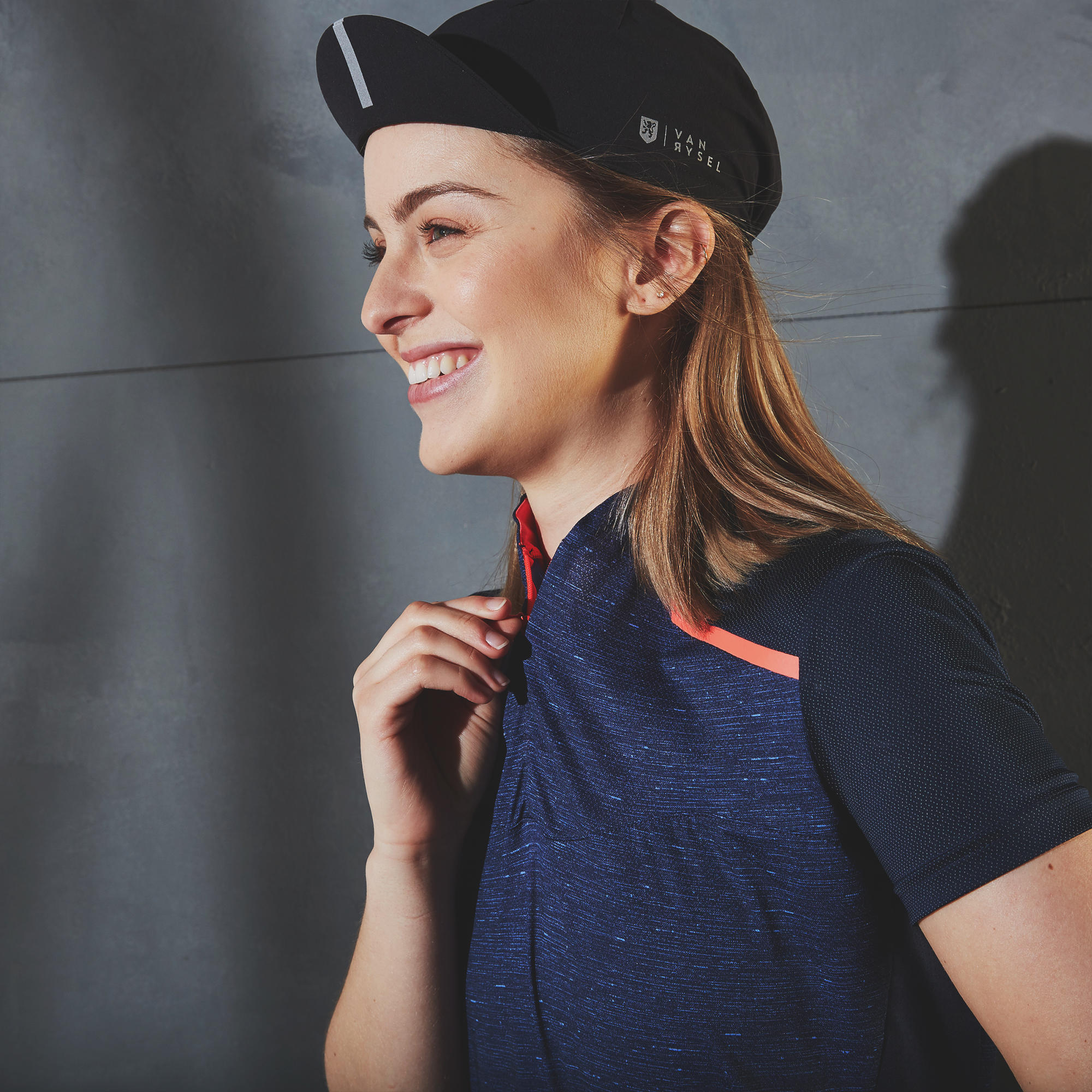 500 Short-Sleeve Cycling Jersey Navy - Women - TRIBAN