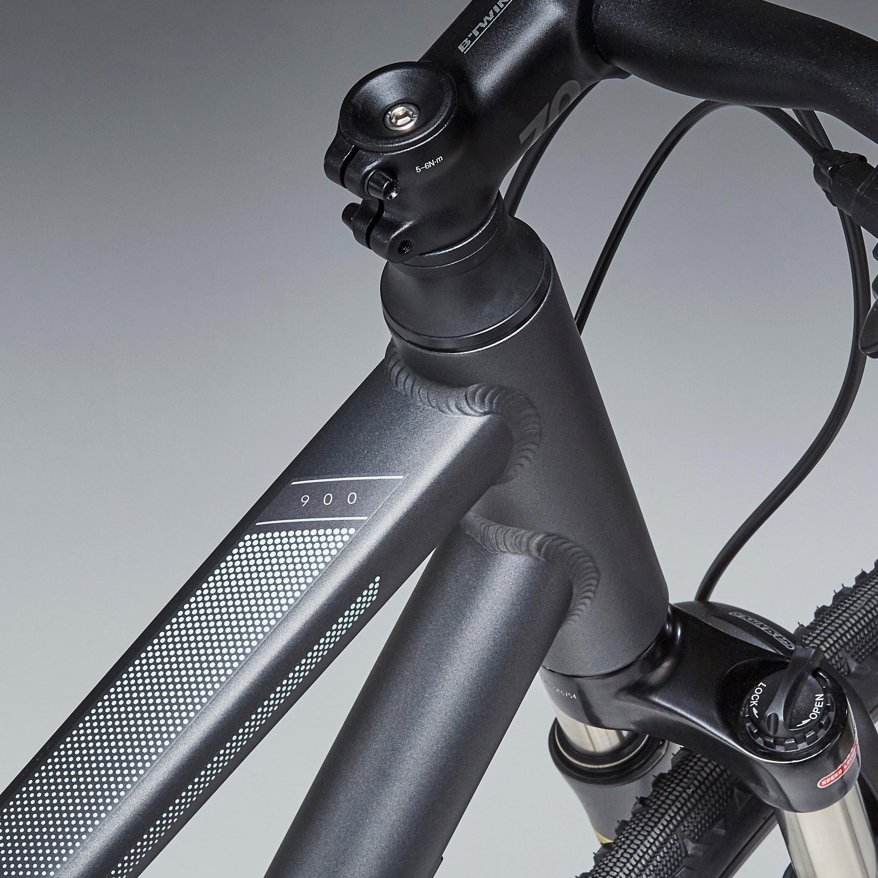 HYBRID BIKE RIVERSIDE 900 - GREY/Mint 7/8